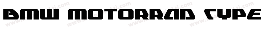 BMW Motorrad Type Global Pro Bold I字体转换